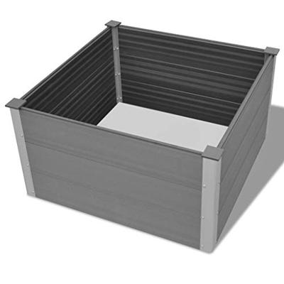 Plantenbak verhoogd 100x100x54 cm HKC grijs - thumbnail