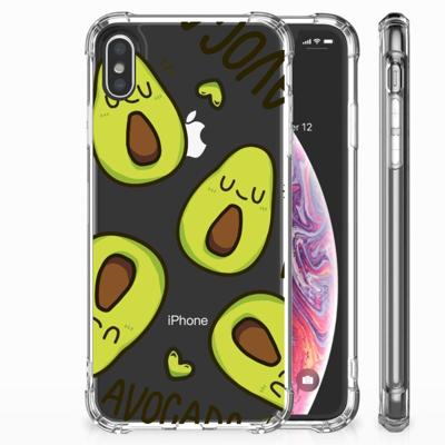 Apple iPhone Xs Max Stevig | Bumper Hoesje | Avocado Singing