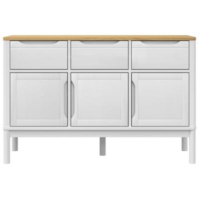 Dressoir FLORO 114x43x74 cm massief grenenhout wit Dressoir FLORO 114x43x74 cm massief grenenhout wit
