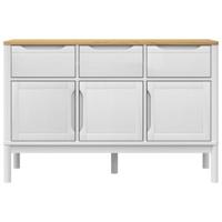 Dressoir FLORO 114x43x74 cm massief grenenhout wit - thumbnail