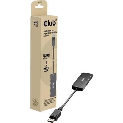 Club3D CSV-7330 DisplayPort naar drievoudige HDMI-adapter™ met 8K60Hz