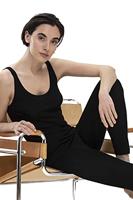 Dames wol-zijde hemd - Exquisite - Warm wollen onderhemd vrouwen - Brede bandjes - thumbnail