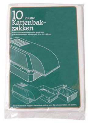 PLASTIC KATTENBAKZAK VOOR EXTRA GROTE KATTENBAKKEN 51X20X46 CM