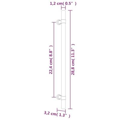 VidaXL Handvatten 10 st 224 mm roestvrij staal bronskleurig VidaXL Handvatten 10 st 224 mm roestvrij staal bronskleurig