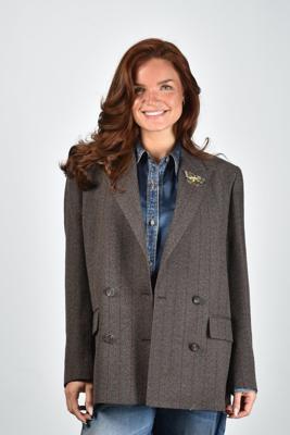 Golden Goose blazer GWP02332.P002094.83120 cocoa brown/turquoise Golden Goose blazer GWP02332.P002094.83120 cocoa brown/turquoise