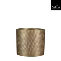 Era pot round gold relief H17,5 x D19,5 cm stenen binnenpot Mica Decorations - Mica decorations - thumbnail