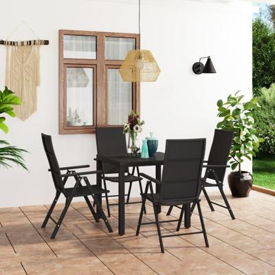 VidaXL 5-delige tuinset zwart VidaXL 5-delige tuinset zwart