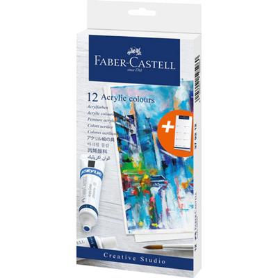 Faber Castell Acrylverf 12 stuks assorti kleuren
