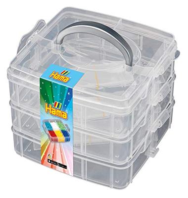 Hama strijkkralen opbergbox klein met 3 lades Hama strijkkralen opbergbox klein met 3 lades