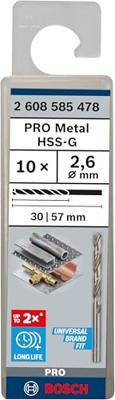 Bosch Accessoires Metaalboren HSS-G, Standard 2,6 x 30 x 57 mm 10st - 2608585478 Bosch Accessoires Metaalboren HSS-G, Standard 2,6 x 30 x 57 mm 10st - 2608585478