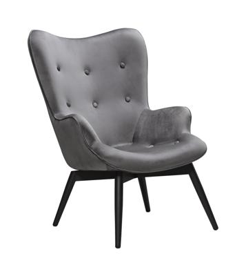 Artistiq Fauteuil 'Anderson', Velvet, kleur Grijs