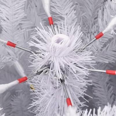 Kunstkerstboom met scharnieren met standaard 240 cm wit