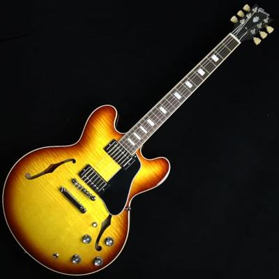 Gibson Original Collection ES-335 Figured Iced Tea semi-akoestische gitaar met koffer - thumbnail