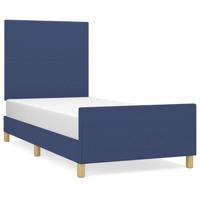 Bedframe zonder matras 80x200 cm stof blauw - thumbnail
