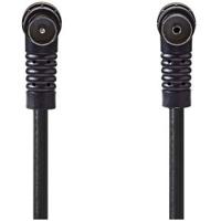 Coaxkabel 120 dB | IEC (Coax) Male Haaks - IEC (Coax) Female Haaks | 1,5 m | Zwart - thumbnail