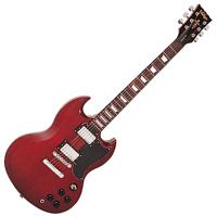 Vintage V69CR Coaster Series Cherry Red elektrische gitaar - thumbnail