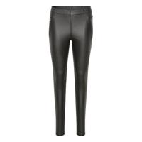 Kaffe imitatieleren slim fit broek Ada zwart - thumbnail