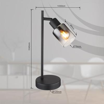 Globo TafellampHubertus met smoke glas - 54308T