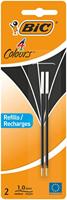 Bic vulling voor balpen 4 Colours Medium, blister met 2 stuks, zwart - thumbnail