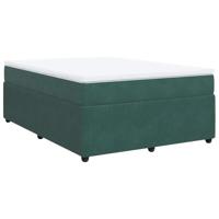 Boxspring met matras fluweel donkergroen 140x190 cm - thumbnail