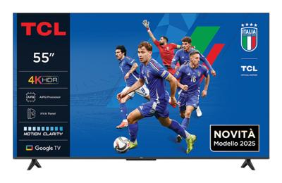 TCL 55-inch P6K LED 4K UHD HDR Smart TV |Google TV, 60Hz, HDR 10, AiPQ-processor, Dolby Audio, MEMC, HDMI 2.1, Bluetooth 5.2, WiFi 5, randloos ontwerp, (55P6K - 2025 model)