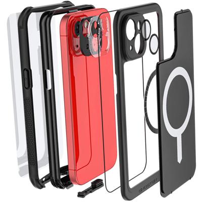 Ghostek Nautical Waterproof MagSafe Case + Belt Swivel Holster Apple iPhone 15 Black