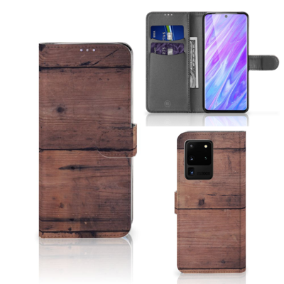 Samsung Galaxy S20 Ultra | Book Style Case | Old Wood