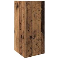 Bijzettafels 2 st met plank 25,5x27x60 cm oud houtkleurig - thumbnail
