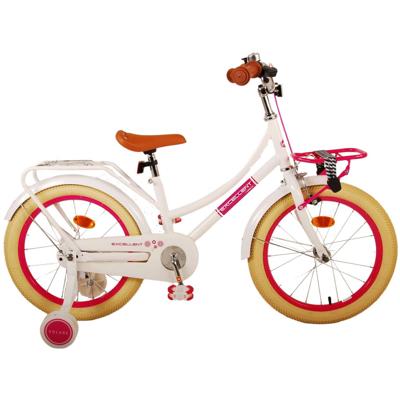 Volare excellent kinderfiets - meisjes - 18 inch - wit - 95% afgemonteerd
