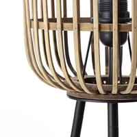 Brilliant Landelijke tripod vloerlampWoodrow rotan - 93776/20 - thumbnail