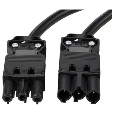 Sygonix SY-6676360 Verlengkabel Zwart 2 m