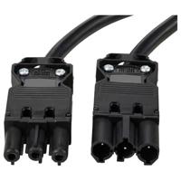 Sygonix SY-6676360 Verlengkabel Zwart 2 m - thumbnail