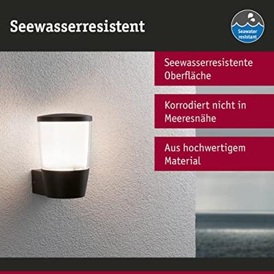 Paulmann Bako Wand anthrazit 94740 Buitenlamp (wand) E14 Antraciet