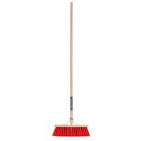 Talen tools bezem rood 35 cm met steel 140 cm - thumbnail