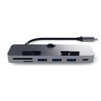 SATECHI USB-C Klem Hub Pro Met USB-C Datapoort, USB-A 3.0 Data, Micro/SD Kaartlezer - Voor 2020/2019 iMac & iMac Pro. Niet Geschikt Voor 2021 iMac M1 (Spacegrijs) - thumbnail