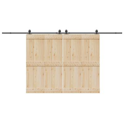 Doos met onderdelen voor schuifdeur 427 cm staal zwart