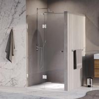 BRAUER Void Carving Nisdeur - 2-delig - 110x200cm - 60cm draaideur aan glas - glascoating - omkeerbaar - helder glas - Chroom GS-VOCN3H6050200CE - thumbnail