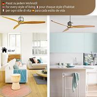 Beacon Houten plafondventilator met RVSAirfusion Akmani Ø 152cm - 210506 - thumbnail