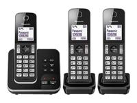 Panasonic KX-TGD323 DECT Telefoon Trio Set met antwoordapparaat - Zwart - thumbnail