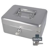 Westcott AC-E51001-ZI Geldkist 200x161x90mm Zilver, Kunststof Inzet Met 3 Vakken - thumbnail