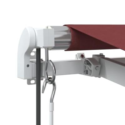 Luifel automatisch uittrekbaar met LED 350x250 cm bordeauxrood