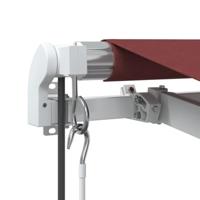 Luifel automatisch uittrekbaar met LED 350x250 cm bordeauxrood - thumbnail