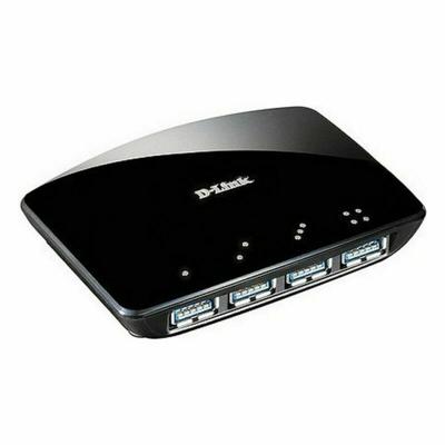 D-Link DUB-1340/E DUB-1340/E USB-hub 4 poorten USB-A USB 3.0 5 GBit/s Zwart