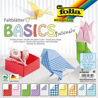 Vouwblaadjes folia 80gr 20x20cm 50v 2z basics - thumbnail