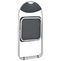 Eetkamerstoelen inklapbaar 2 st kunstleer zwart - thumbnail