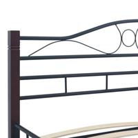 Bedframe metaal zwart 160x200 cm - thumbnail