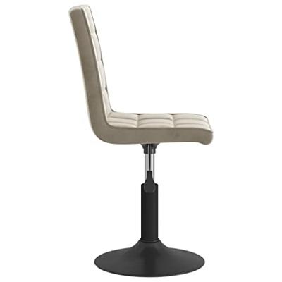 VidaXL Eetkamerstoelen draaibaar 2 st fluweel lichtgrijs