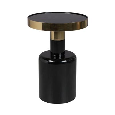 Zuiver Ronde Bijzettafel 'Glam' 36cm, kleur Zwart Zuiver Ronde Bijzettafel 'Glam' 36cm, kleur Zwart