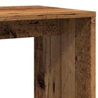 Bijzettafel 59x36x38 cm bewerkt hout oud houtkleurig - thumbnail