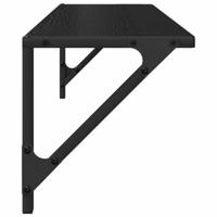 Wandplanken 2 pcs Zwart Eiken 80 x 25 x 25,5 cm Bewerkt hout - thumbnail